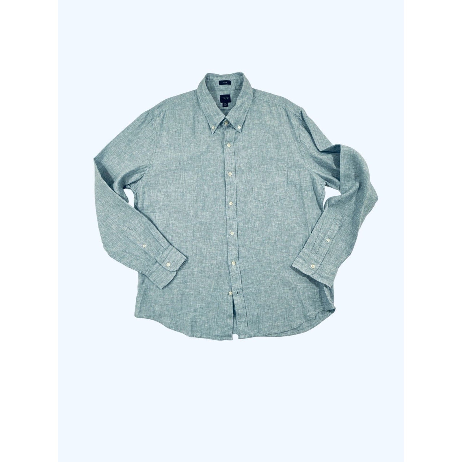 J.Crew Slim Fit Linen Long Sleeve Button Down Shirt XL