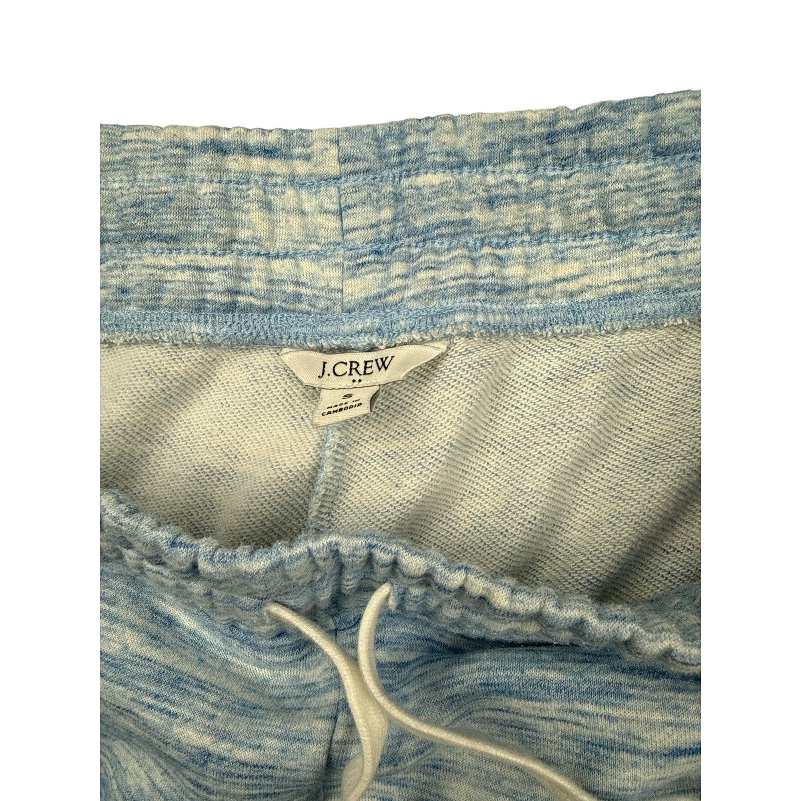 J. Crew Space-dyed Blue Fleece Jogger Pants Size S