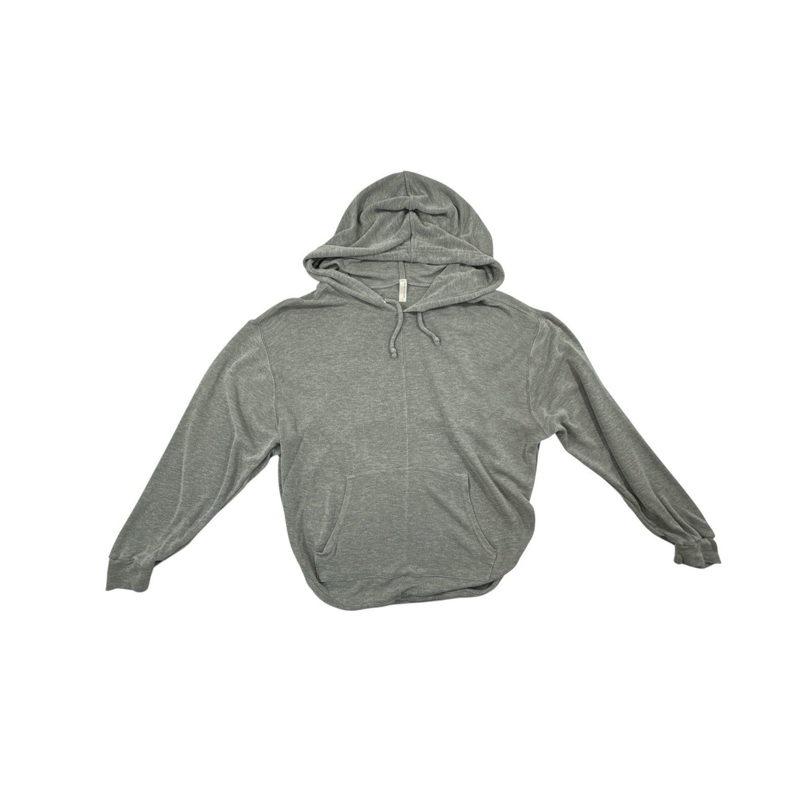 Free People Movement Gray Open Back Long Sleeve Oversized Shirt Size L