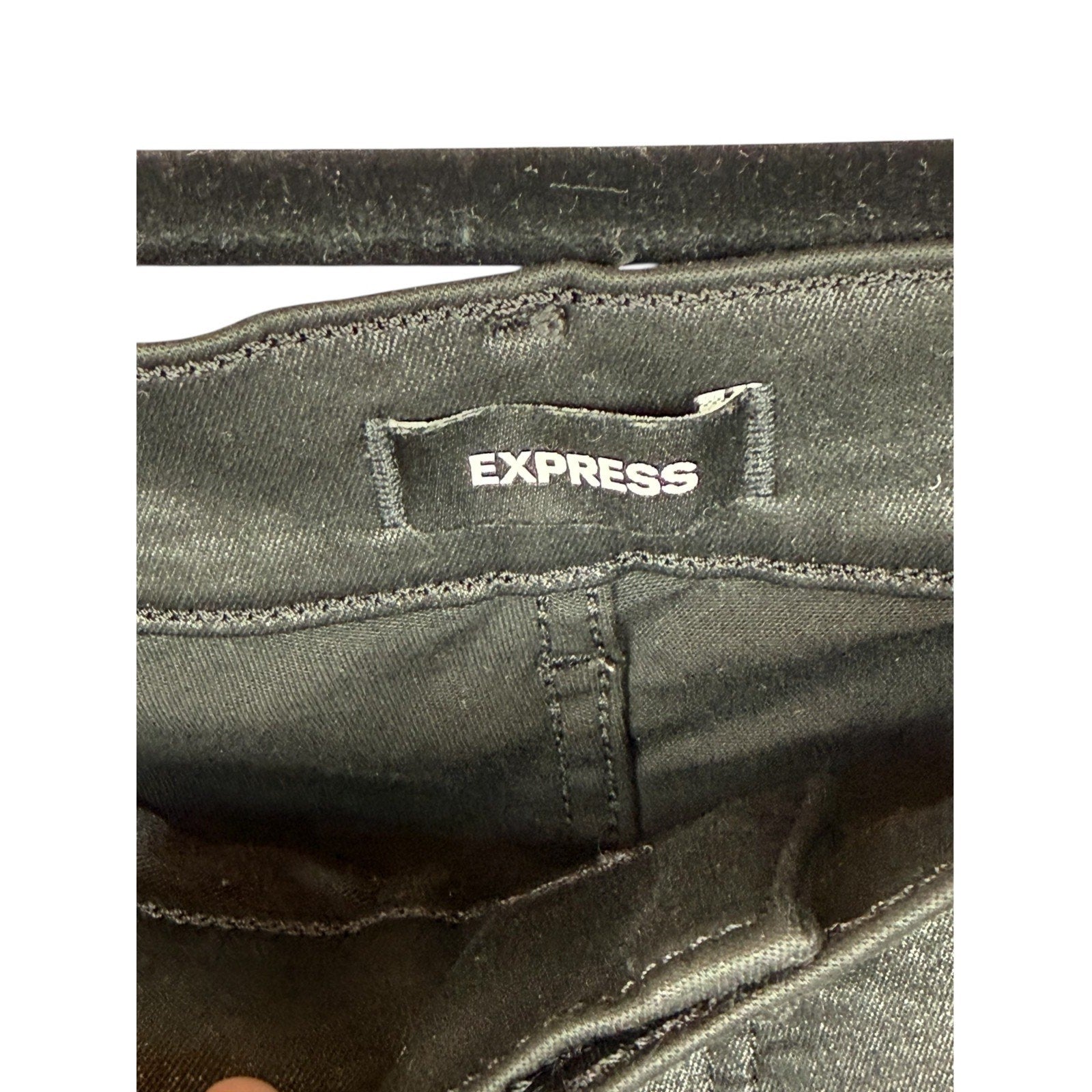 Express Shinny Black Sparkle Skinny High Rise Jeans 14R