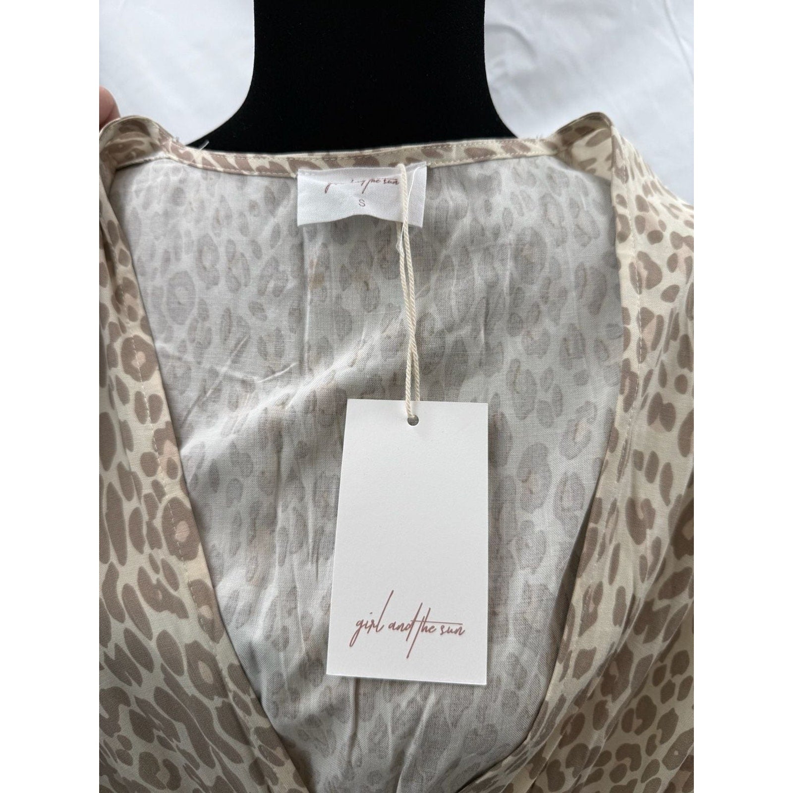 Girl and the Sun Verity Maxi Dress in Muted Leopard NWT size S