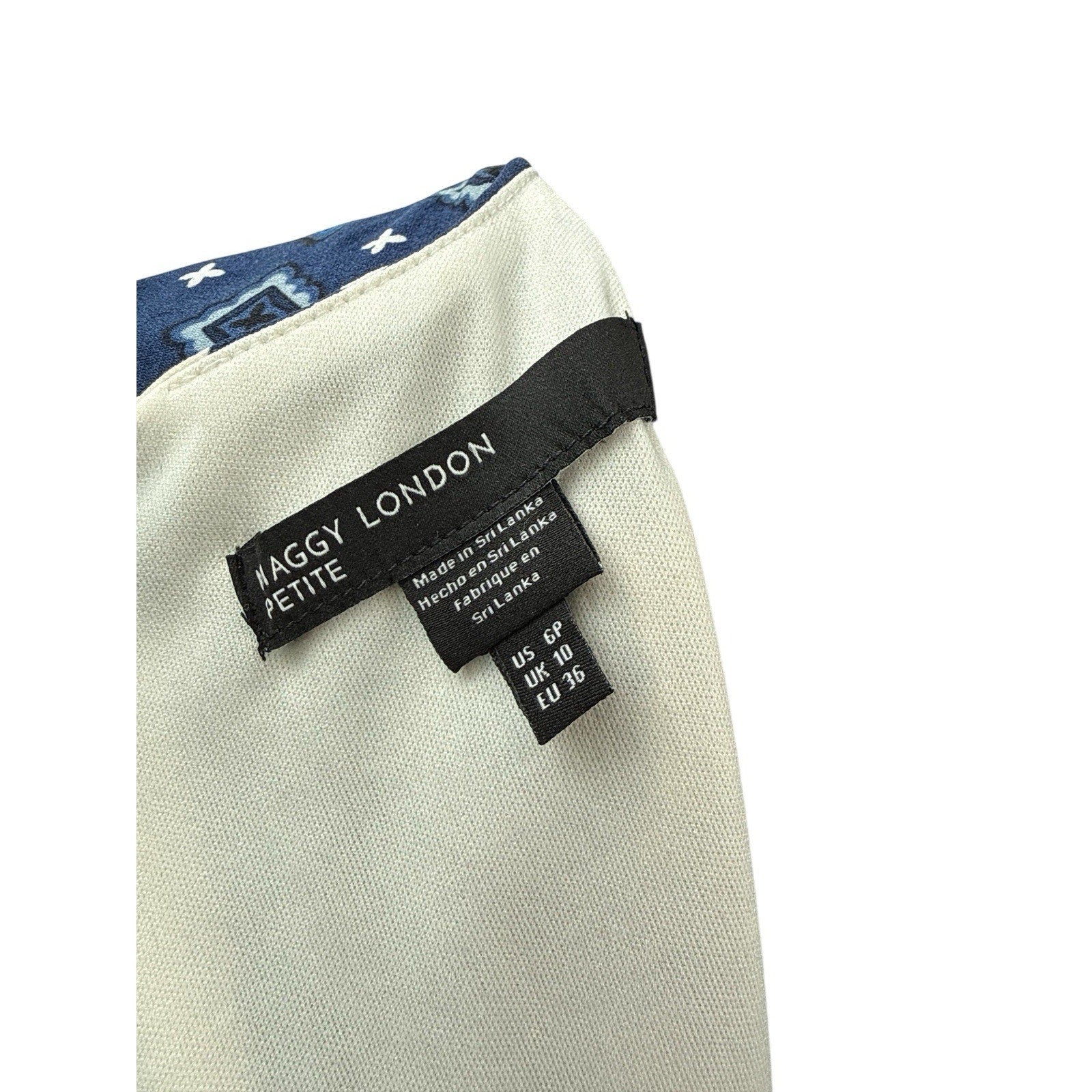 Maggy London Womens Blue Floral Print Midi Sheath Dress 6P