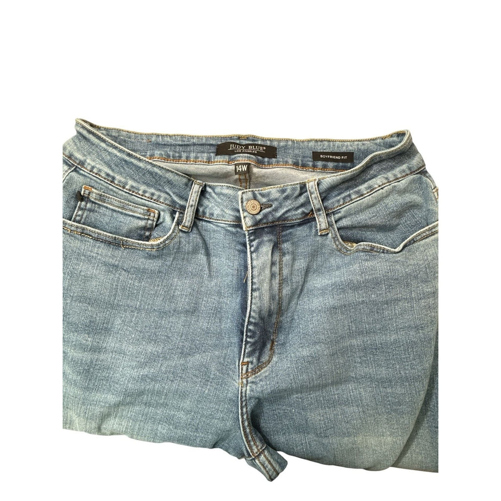 Judy Blue Los Angeles Boyfriend Fit Jeans Size 14W Medium Wash