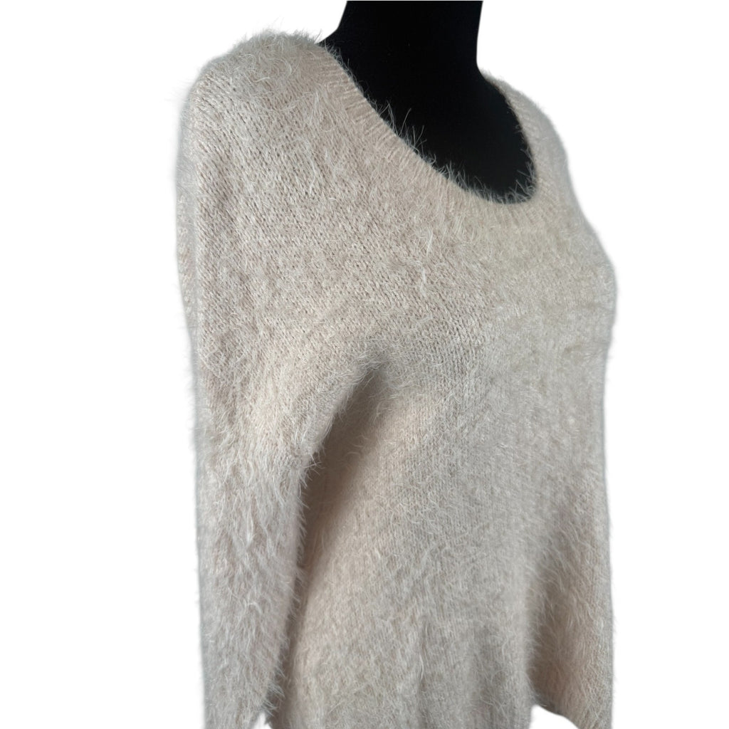 GXF by Gentle Fawn Pink Fuzzy Sweater Zip back Size Small