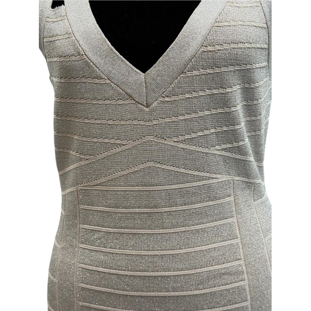 Womens Guess Champagne Tank Dress Sparkle Glitter Shimmering Size M