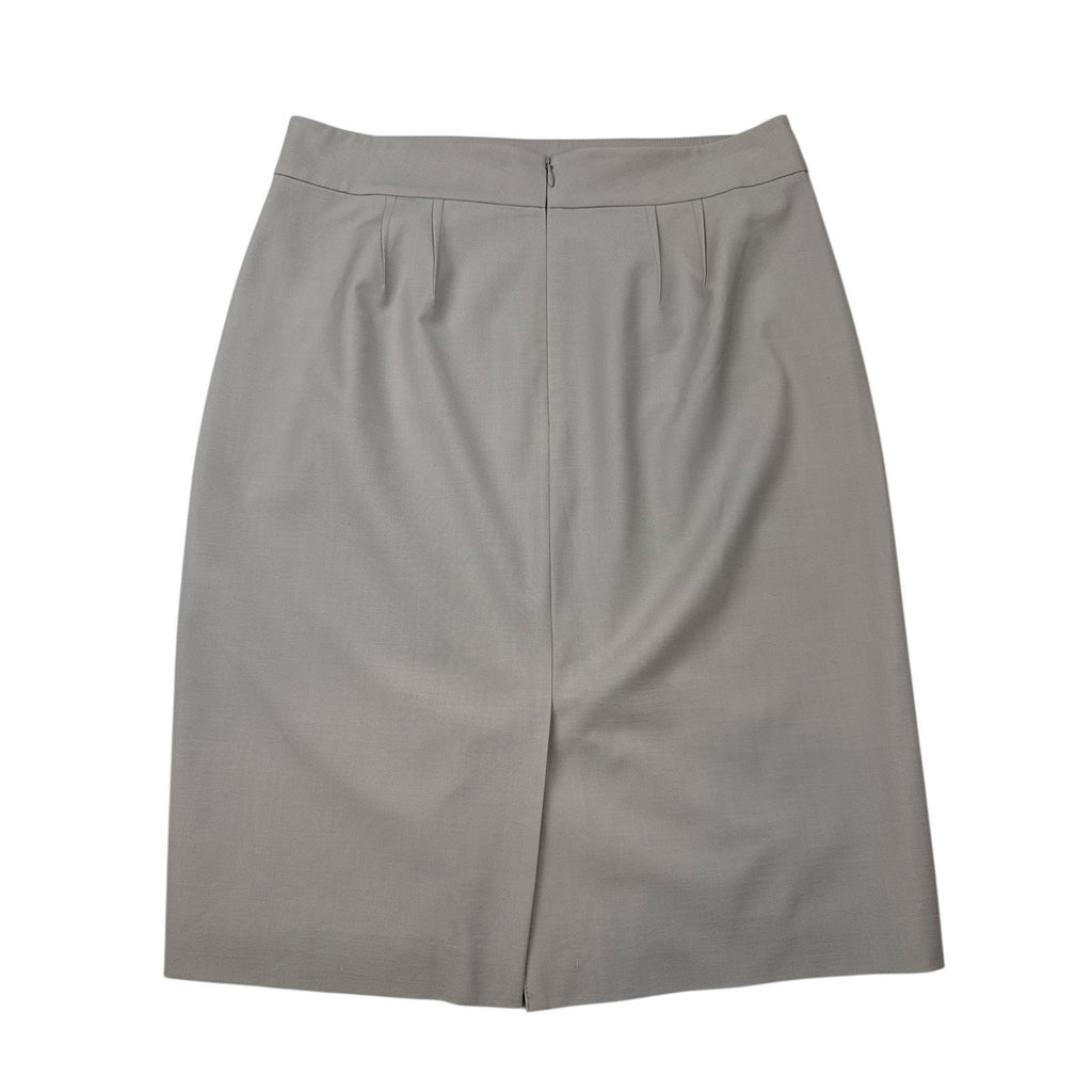 Ann Taylor 2 Piece Outfit Floral Blouse Size L & Gray Skirt Skirt Size 8