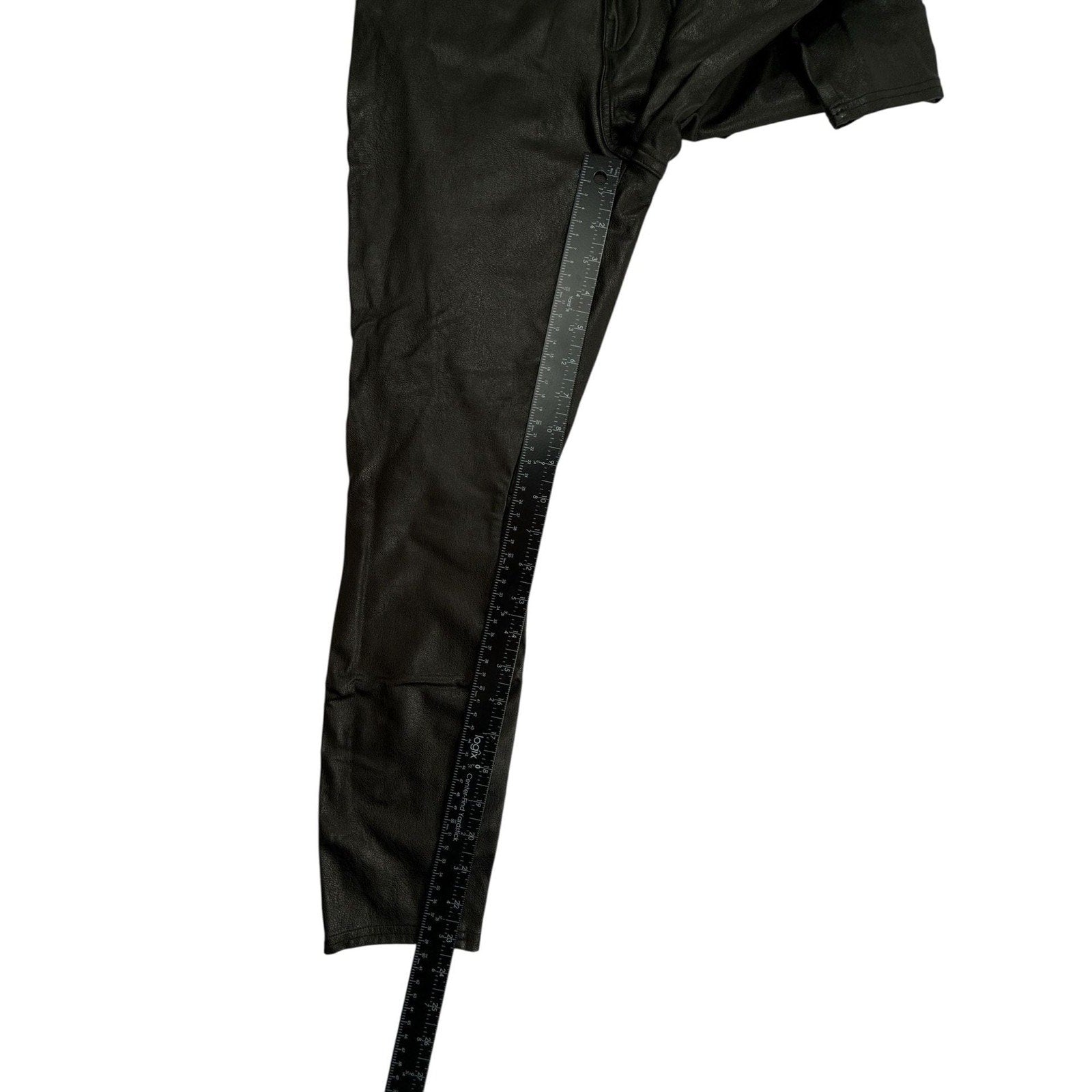 SPANX Faux Leather Like Ankle Skinny Pants in Black, Women's Size XS Petite