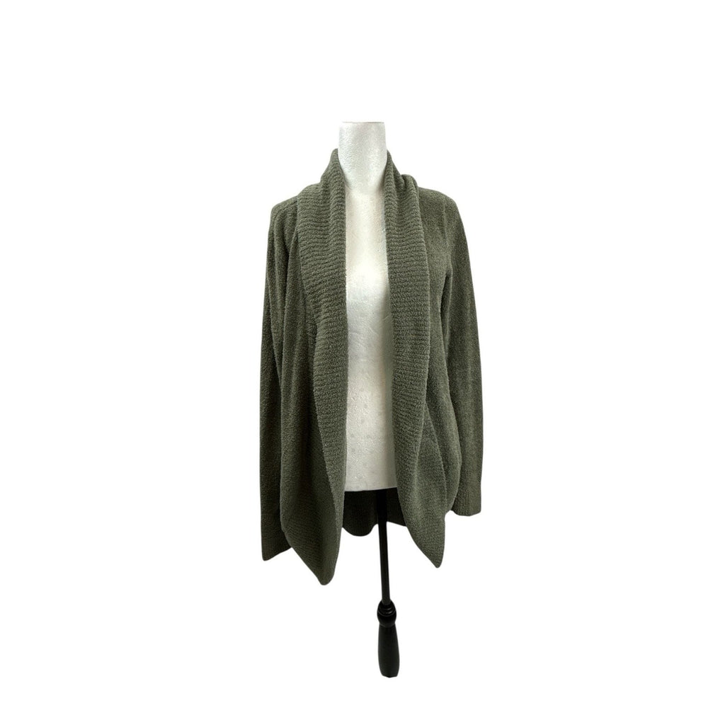 Barefoot Dreams CozyChic Lite Circle Cardigan in Olive Green XS