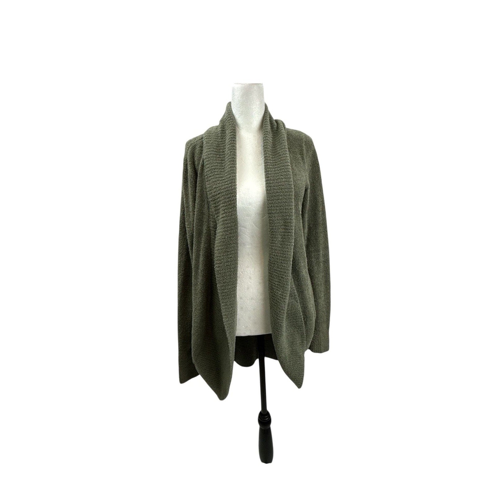 Barefoot Dreams CozyChic Lite Circle Cardigan in Olive Green XS