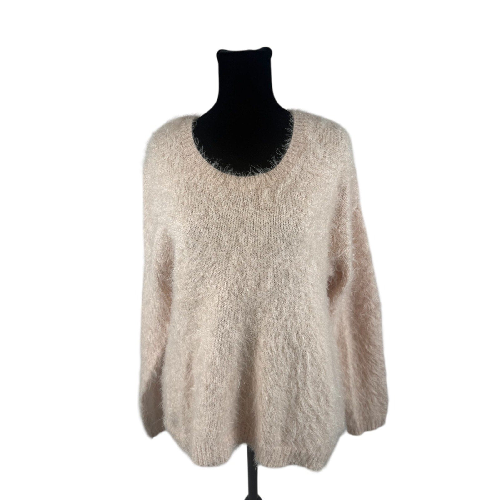 GXF by Gentle Fawn Pink Fuzzy Sweater Zip back Size Small
