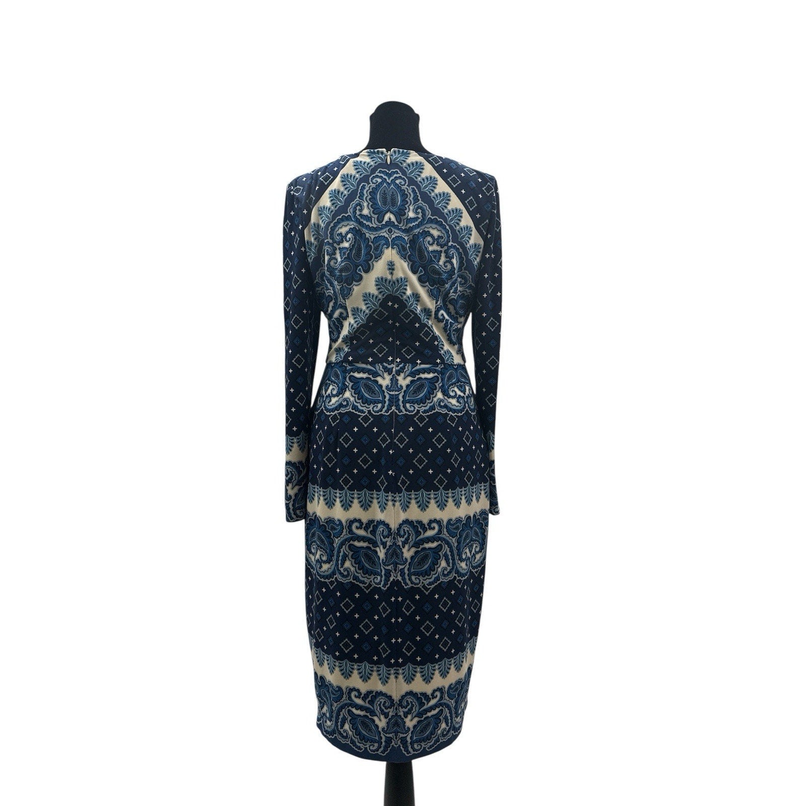 Maggy London Womens Blue Floral Print Midi Sheath Dress 6P