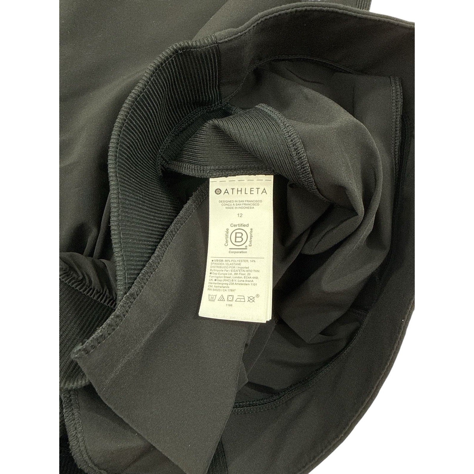 Athleta Brooklyn Ankle Pant Black Size 12 Mid-Rise Pull-On Travel Pants