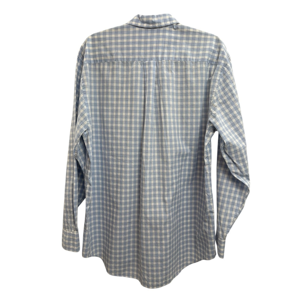 Mens Vineyard Vines Slim Fit Tucker Shirt Blue White Plaid M Cotton