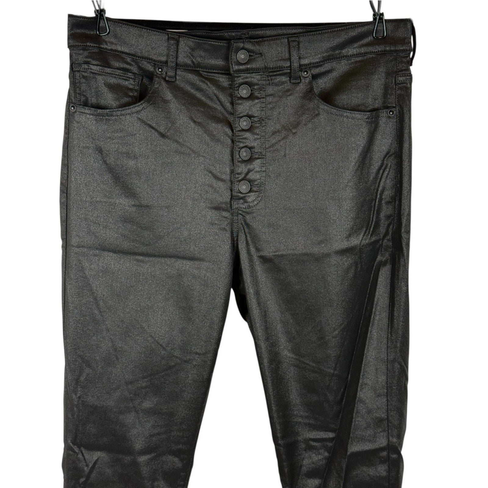 Express Shinny Black Sparkle Skinny High Rise Jeans 14R