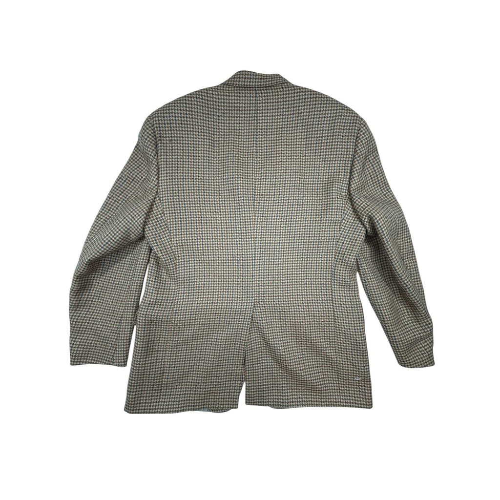 Vintage Tommy Hilfiger Mens 46L Wool Houndstooth Sport Coat Blazer Made in USA