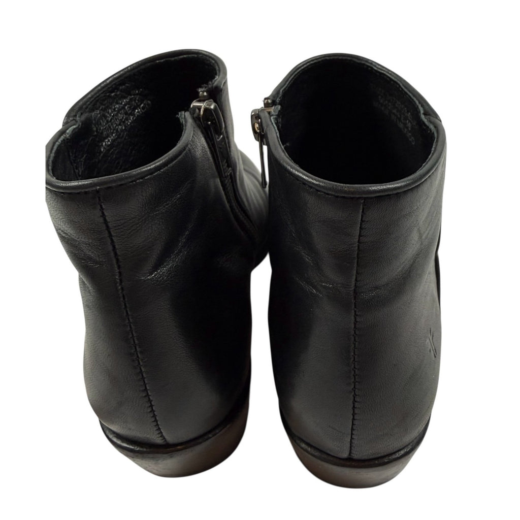 FRYE Carson Piping Bootie Black Leather Ankle Boots Size 7.5 Women’s
