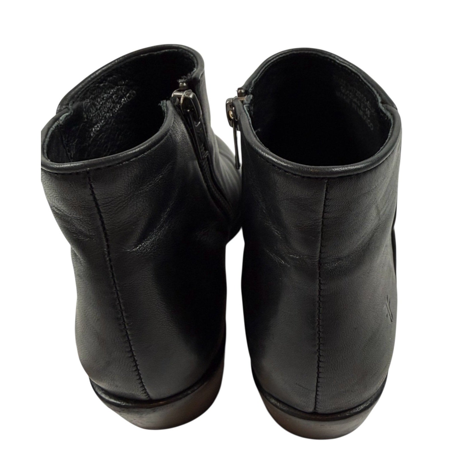 FRYE Carson Piping Bootie Black Leather Ankle Boots Size 7.5 Women’s