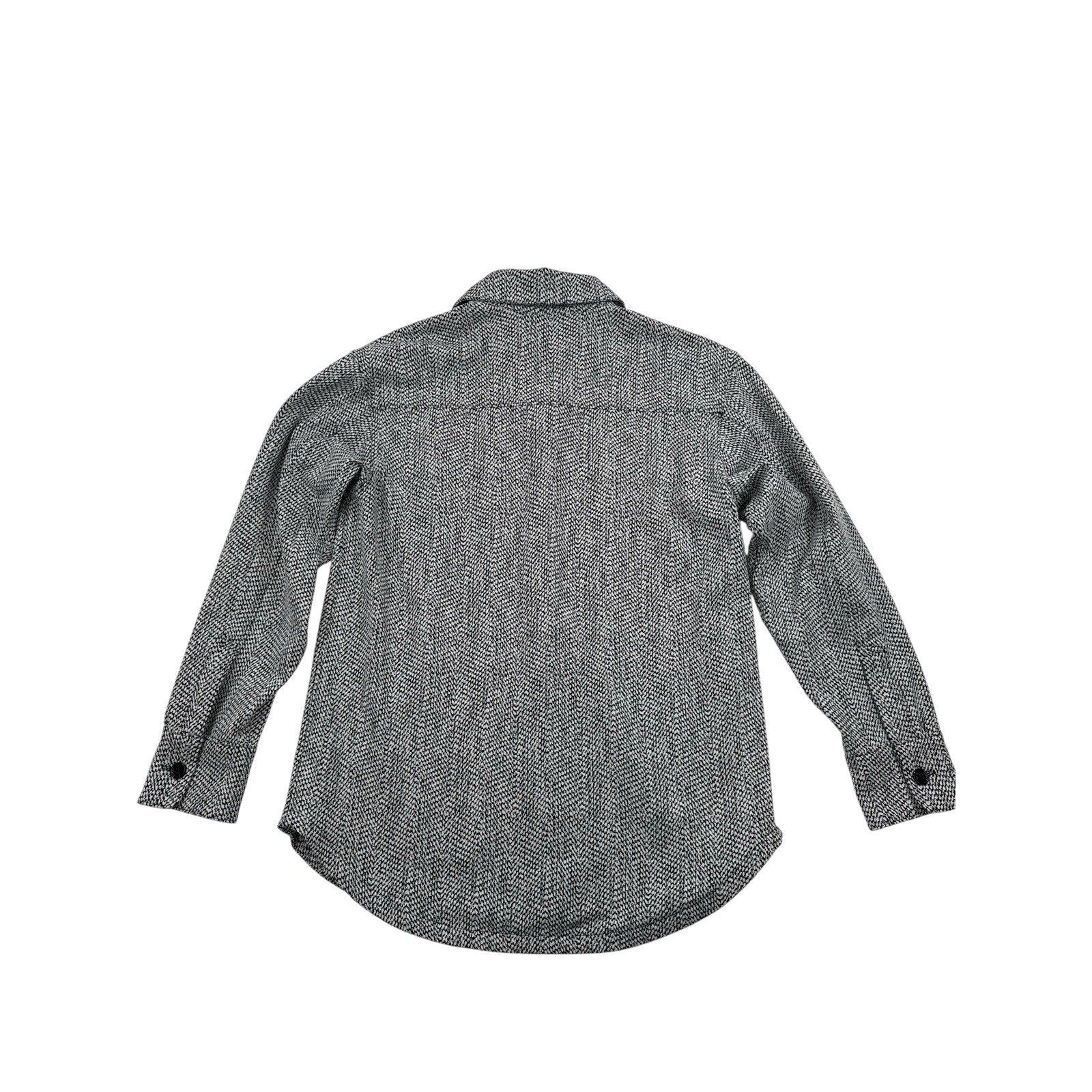 Athleta Textured Shirt Jacket Button Up in Braiden Black White Size XXS