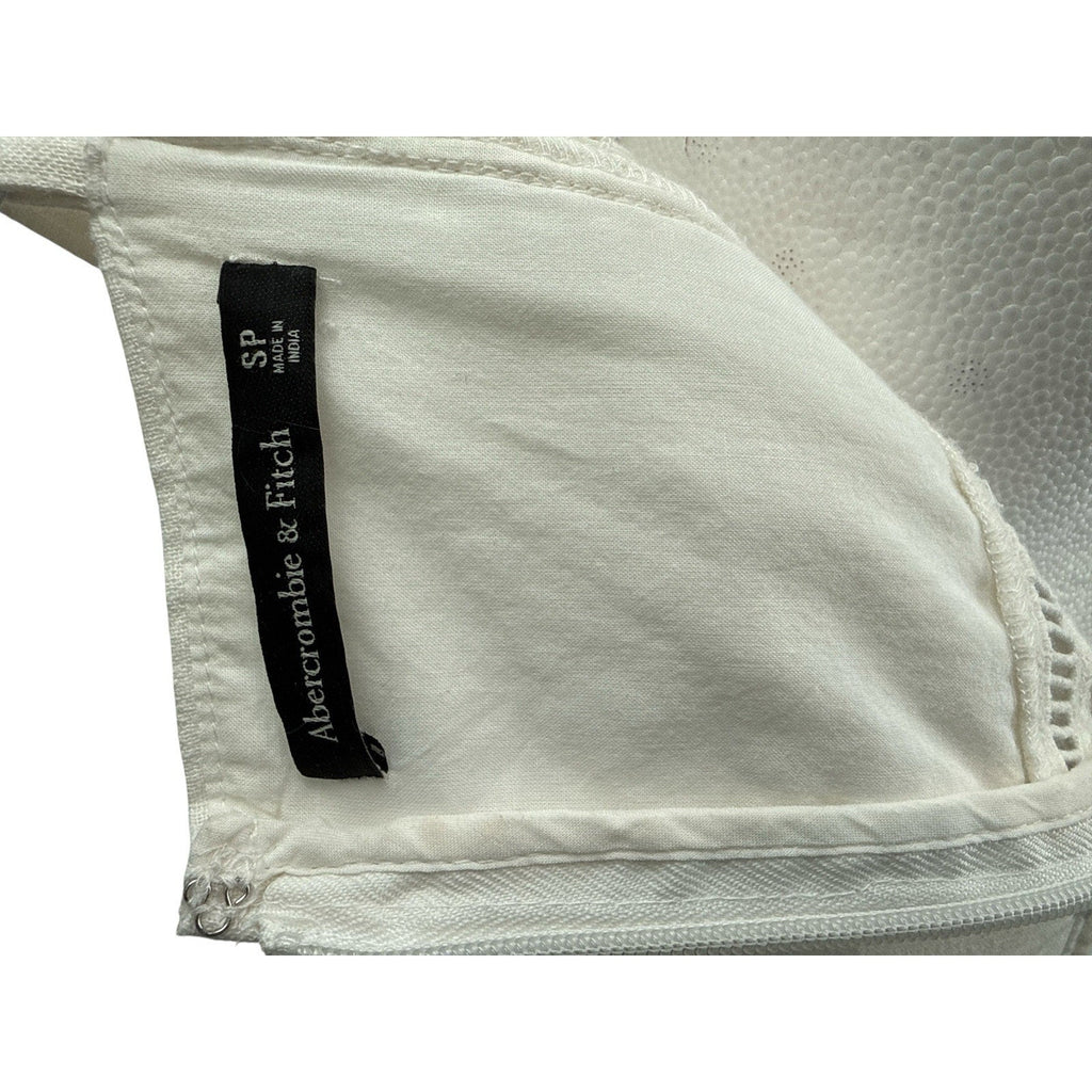 Abercrombie & Fitch White Linen Blend Sleeveless Maxi Dress Sz S