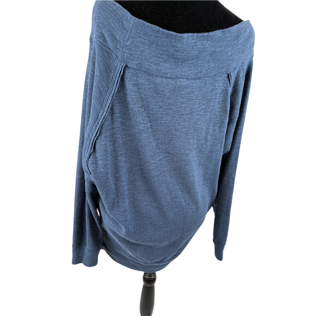Free People Alana We the Free Off the Shoulder Navy Blue Sweater Size M