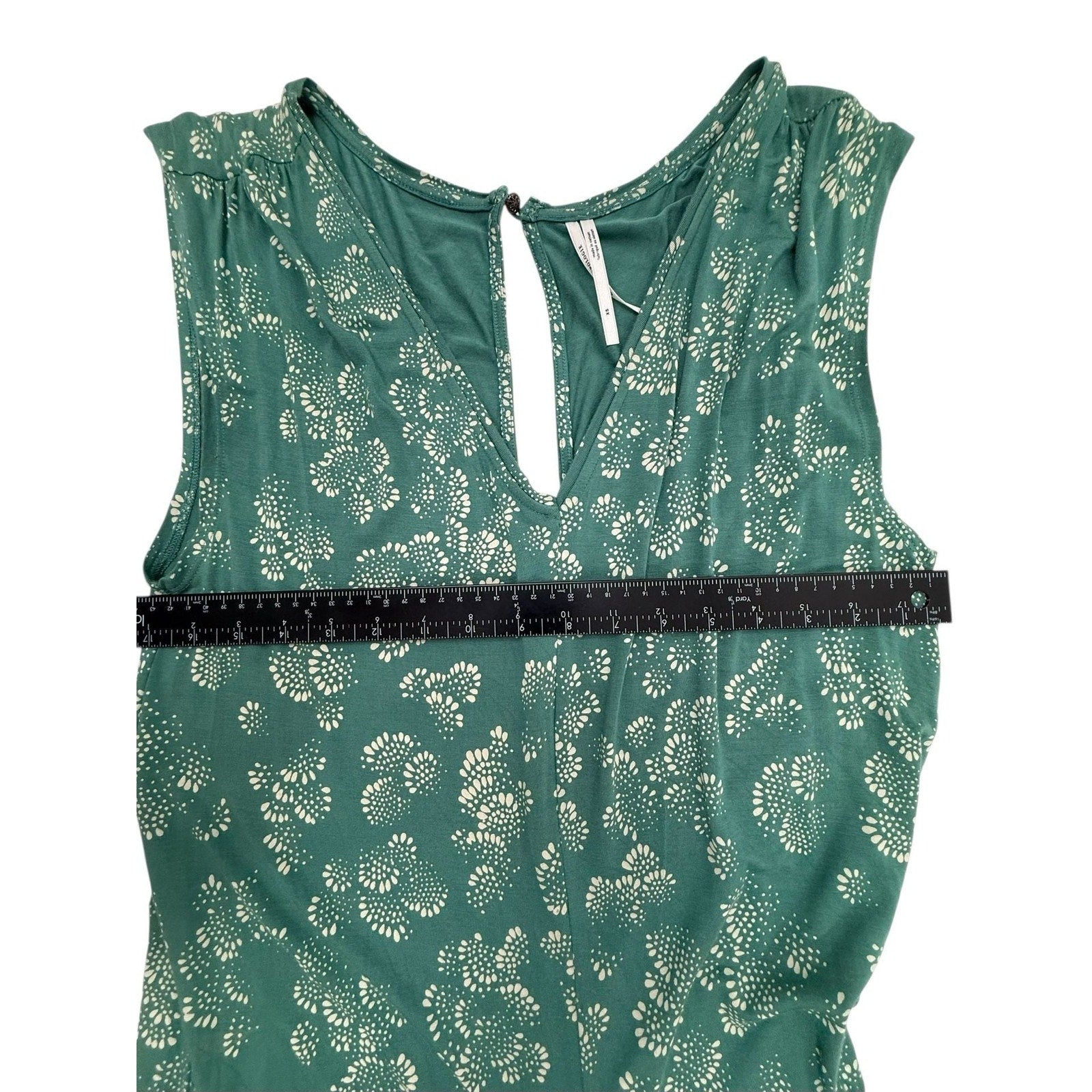 Anthropologie Women's XS Weekend Sleep Lounge Jumpsuit Green Floral