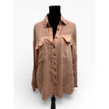 Pilcro Anthropologie Women Shirt XS Dusty Pink Button Down Oversized Relaxed