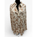 Cupio Womens XL Floral Beige Ivory Shirt Dress