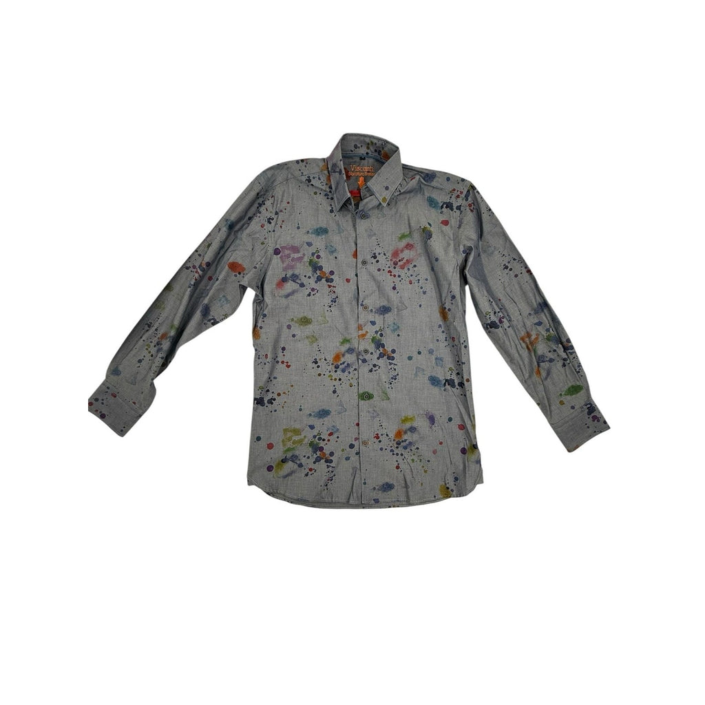Visconti Signature Series Limited Edition Paint Splatter Button Down Shirt Size