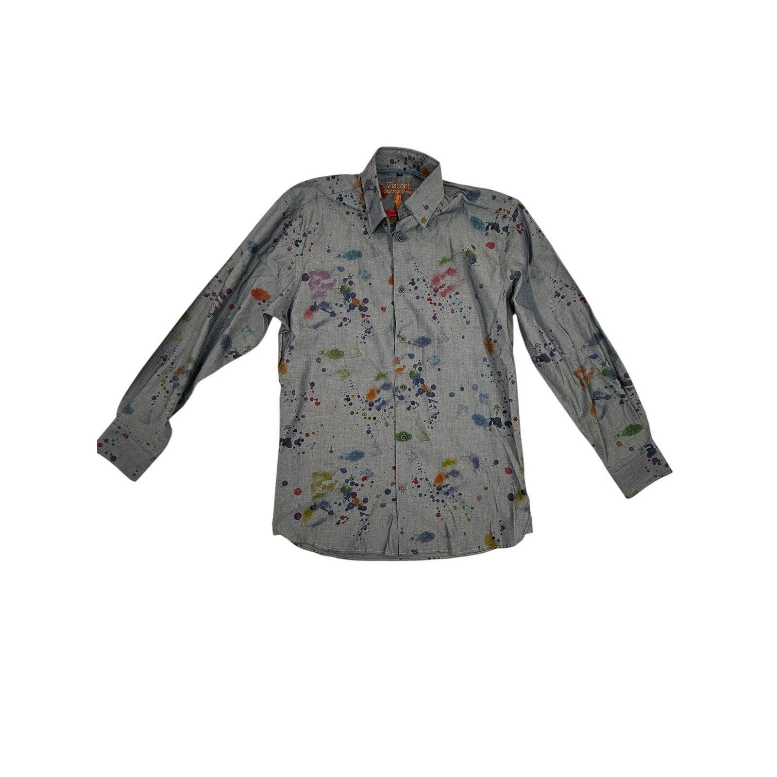 Visconti Signature Series Limited Edition Paint Splatter Button Down Shirt Size