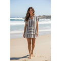 Free People FP Beach Baja Striped Tunic Mini Dress Cover Up size XS