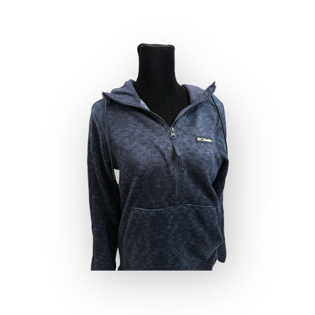 Columbia Women's Sweater Weather Hooded Pullover Size S Cozy Fleece 1/4 Zip