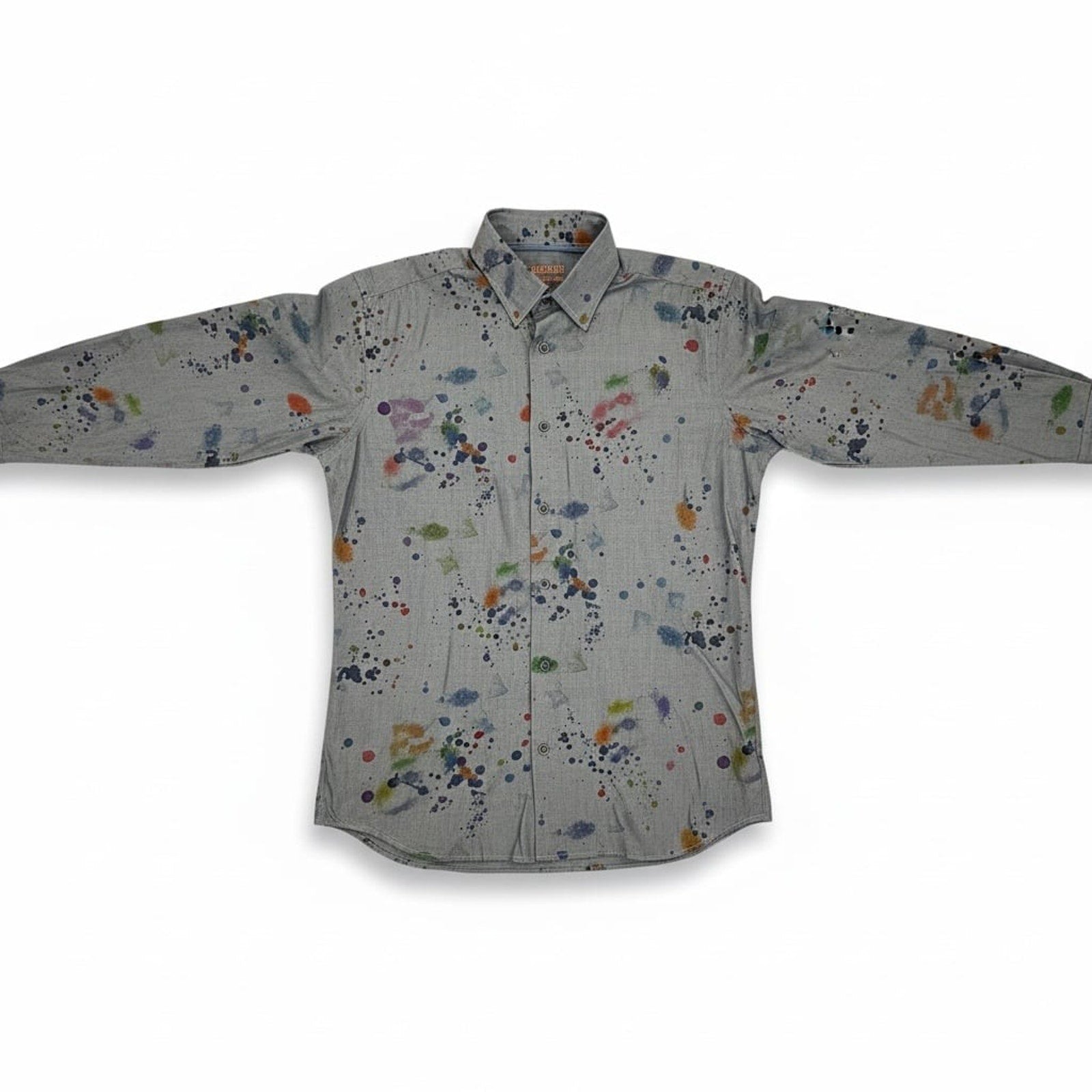 Visconti Signature Series Limited Edition Paint Splatter Button Down Shirt Size
