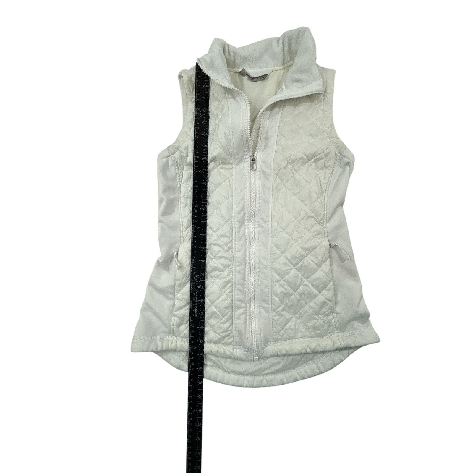 Athleta Rock Ridge PrimaLoft Vest Womens White Quilted Puffer Womens Small