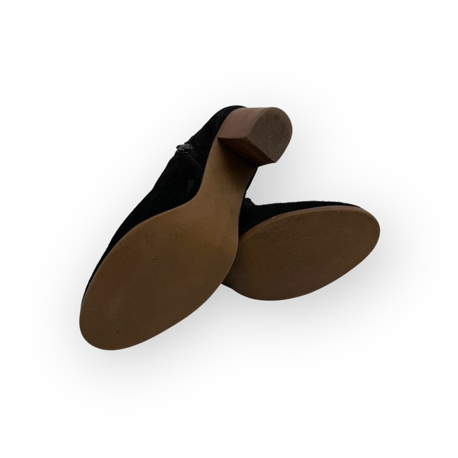 Jack Rogers 'Marianne' Women's 8M Scalloped Black Suede Bootie Ankle Boot