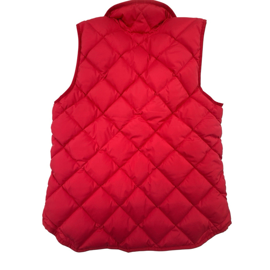 J. Crew Women’s Red Down Filled Puffer Vest Sz M