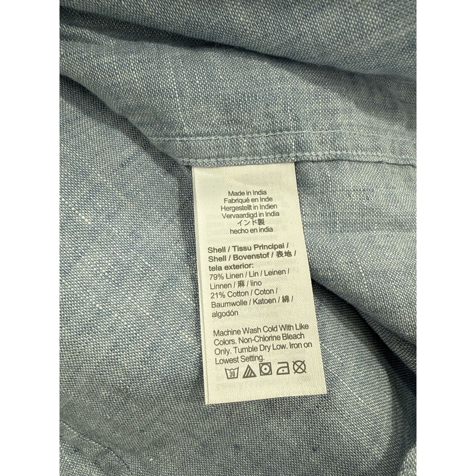 J.Crew Slim Fit Linen Long Sleeve Button Down Shirt XL