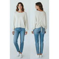 Le Lis Cropped Tie back Sweater Ivory Size L