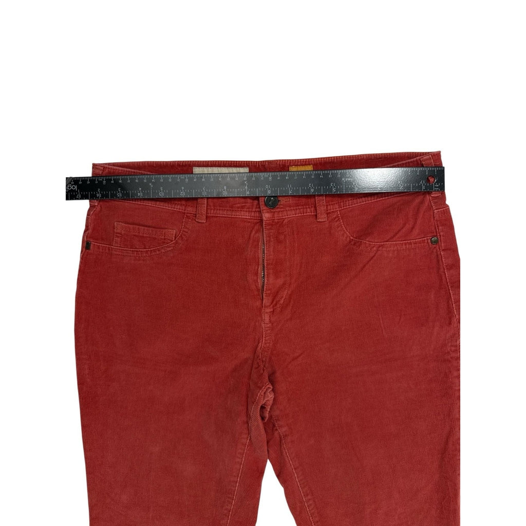 Pilcro by Anthropologie Skinny Corduroy Pants Rust Orange Size 31