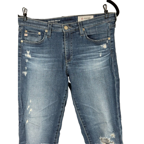 AG Adriano Goldschmied The Prima Mid Rise Cigarette Leg Stretch Jeans Womens 28R