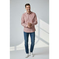 UNTUCKit Mens Designer Long Sleeve Pink Checkered Casual Shirt Size S