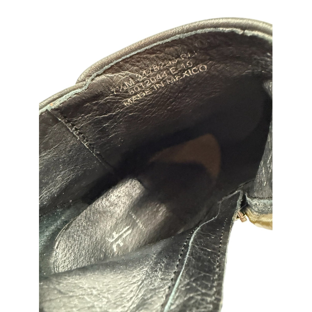 FRYE Carson Piping Bootie Black Leather Ankle Boots Size 7.5 Women’s