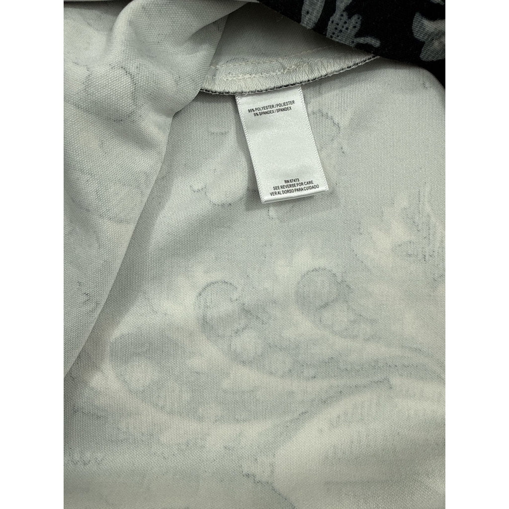 Gabby Skye Sleeveless Black and Beige Baroque Floral Fit & Flare Dress size 4