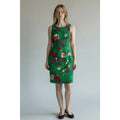 J. Crew Women's Green Floral Sheath Dress - Size 4