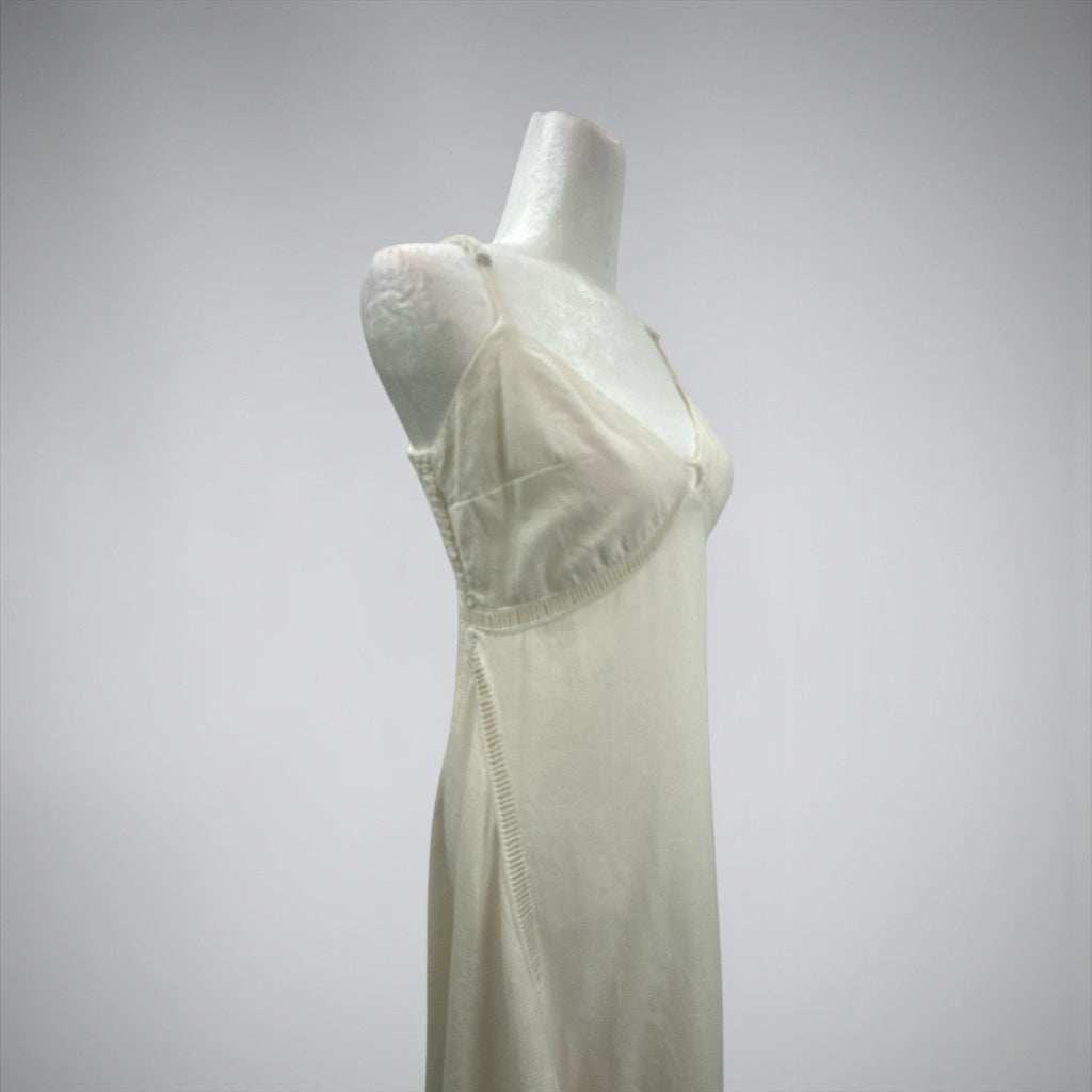 Abercrombie & Fitch White Linen Blend Sleeveless Maxi Dress Sz S
