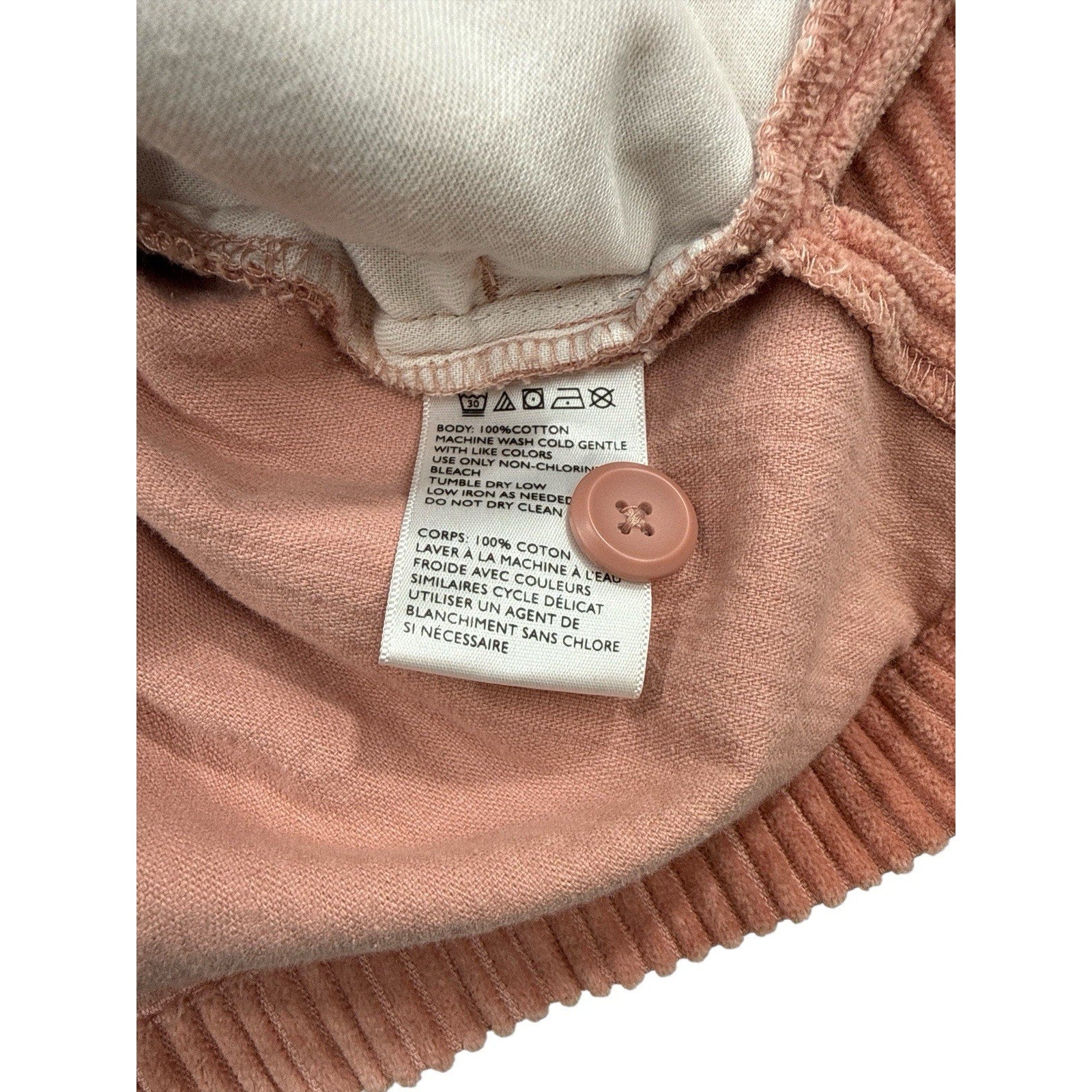 Urban Outfitters Mens S Shirt Jacket Corduroy Pink Salmon Shacket