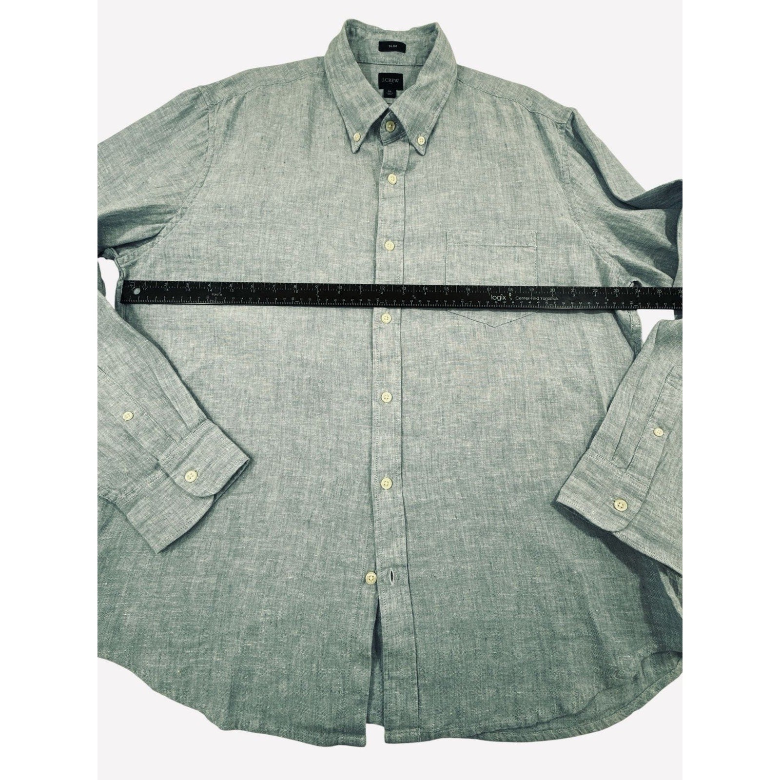 J.Crew Slim Fit Linen Long Sleeve Button Down Shirt XL