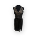 Maggy London Lace Silk Party Dress Black Size 10 Satin Tie