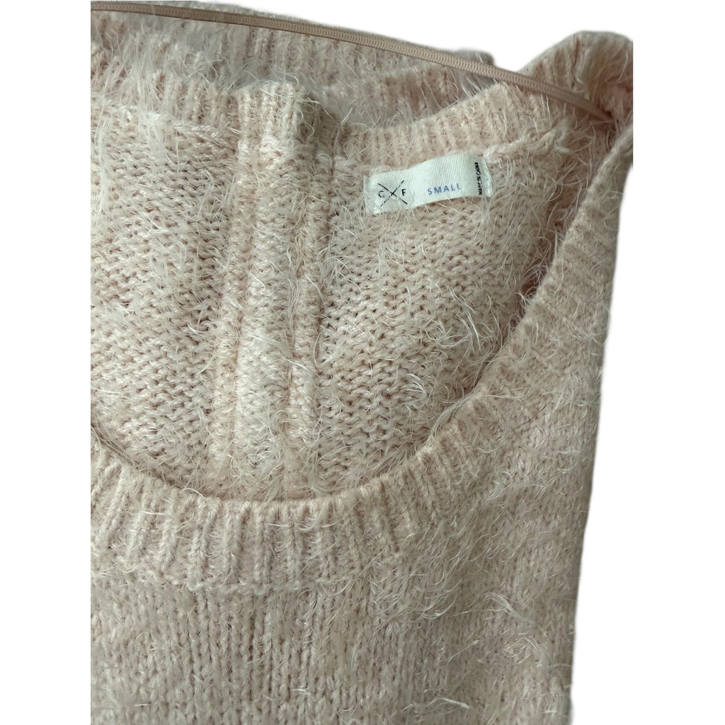GXF by Gentle Fawn Pink Fuzzy Sweater Zip back Size Small