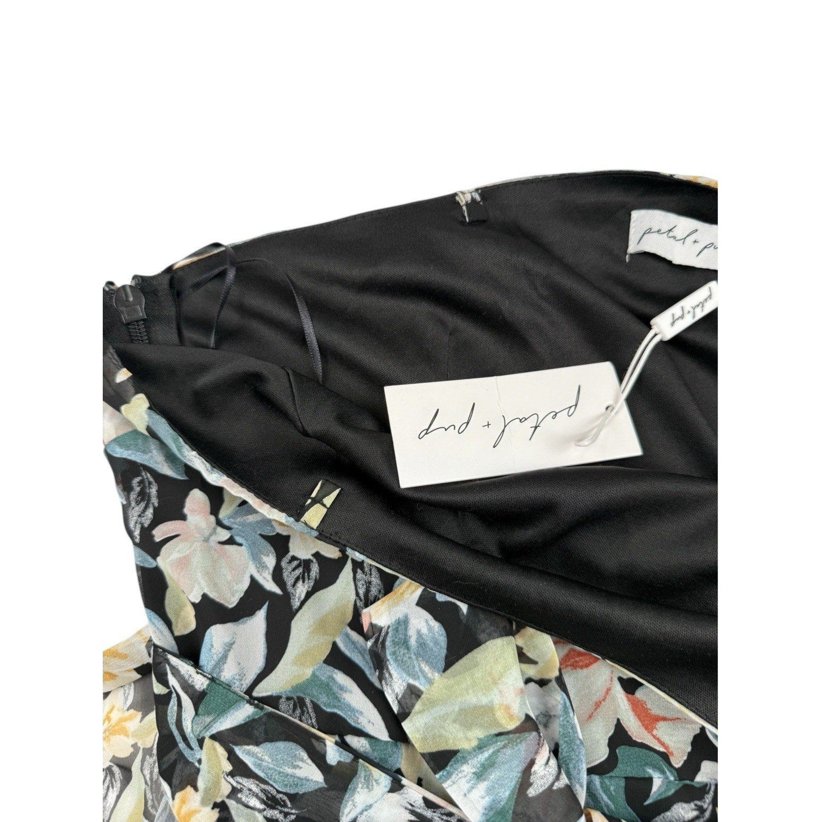 Petal and Pup Amren Floral One-Shoulder Tiered Asymmetric Dress Size 12