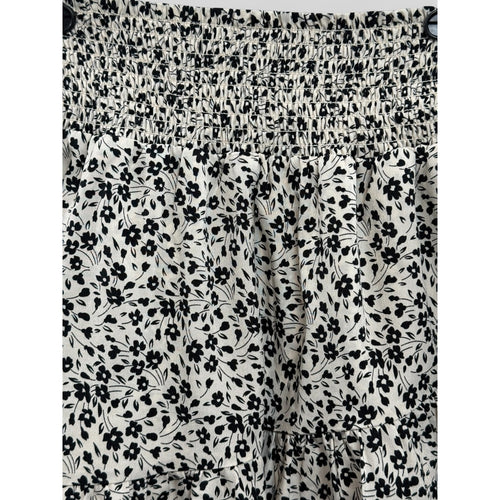 Altar’d State Black Ivory Smocked Floral Skirt M